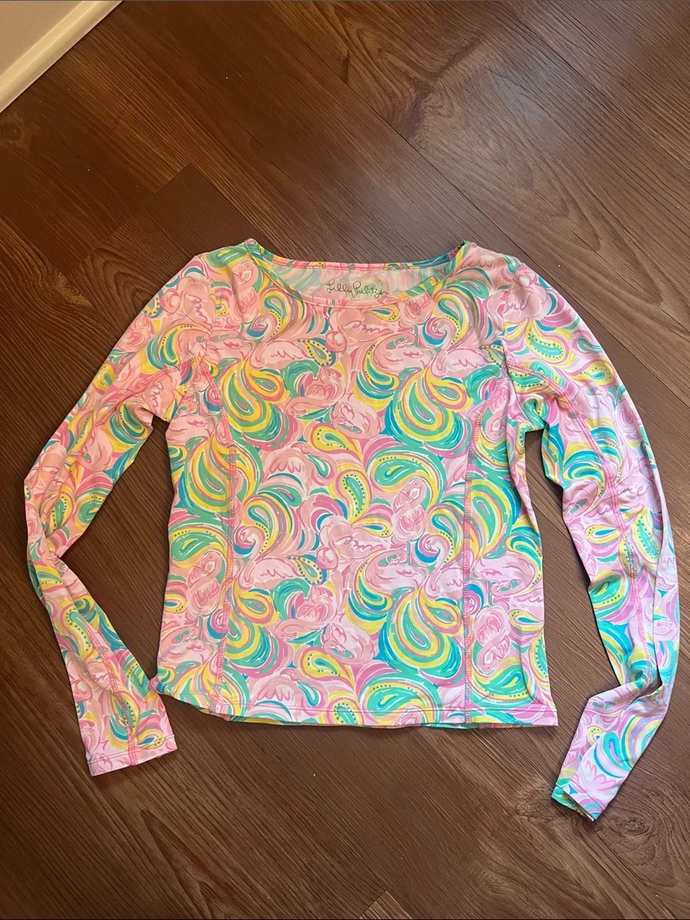 Lilly Pulitzer Pink Multi Swirl Girls 3-Piece Swim Set - Picture 2 of 13